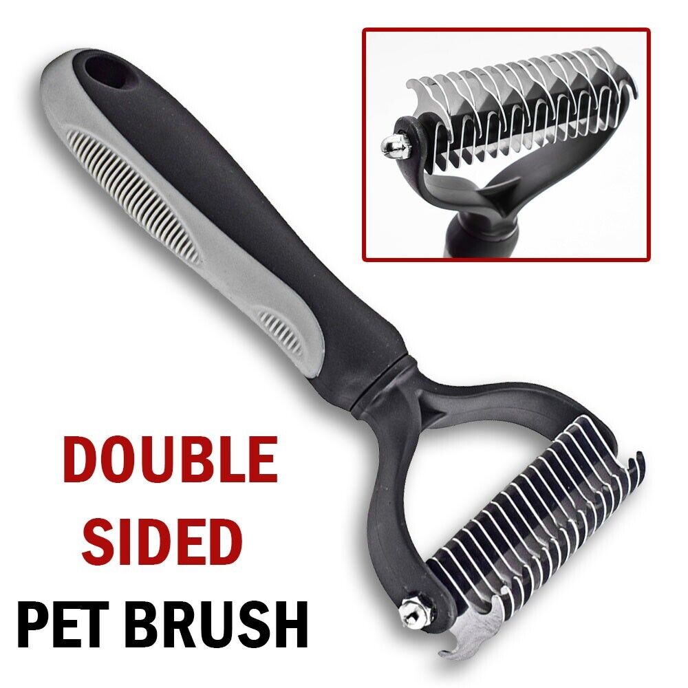 Professional Pet Grooming Tool 2 Sided Undercoat Dog Cat Shedding Comb Brush Pet